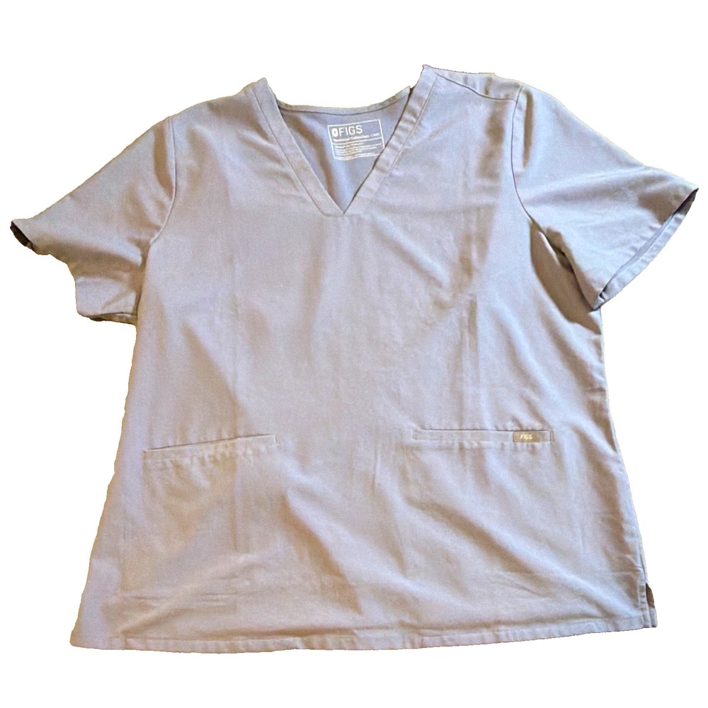 FIGS Women'sSize XXL Technical Collection V-Neck Casma Scrub Top Solid Gray